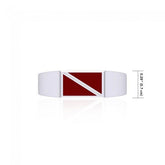 Dive Flag Sterling Silver Ring with Enamel TR1794 - Rings